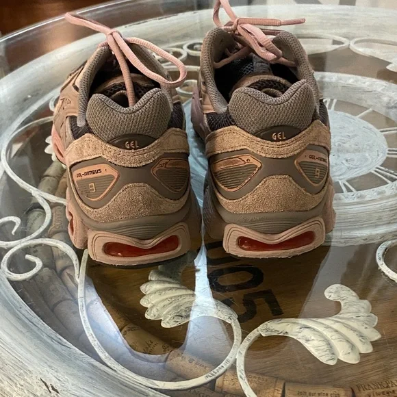 Asics Pink and Black Mesh Sneakers - Picture 3 of 5